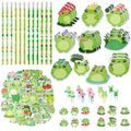 Xqumoi 114Pcs Frog Stationery And School Supplies Set - Cute Summer Frog Sticky Notes, Paper Clip Bookmarks, Frog Decal Sticker