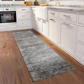 Addison Rugs Marston 2'3" X 7'6" Transitional Silver Indoor Outdoor Hallway Runner Rug, Stain Resistant Washable Carpet, Easy Clean, Non Shedding, Bedroom, Living Room, Dining Room, Kitchen Rug