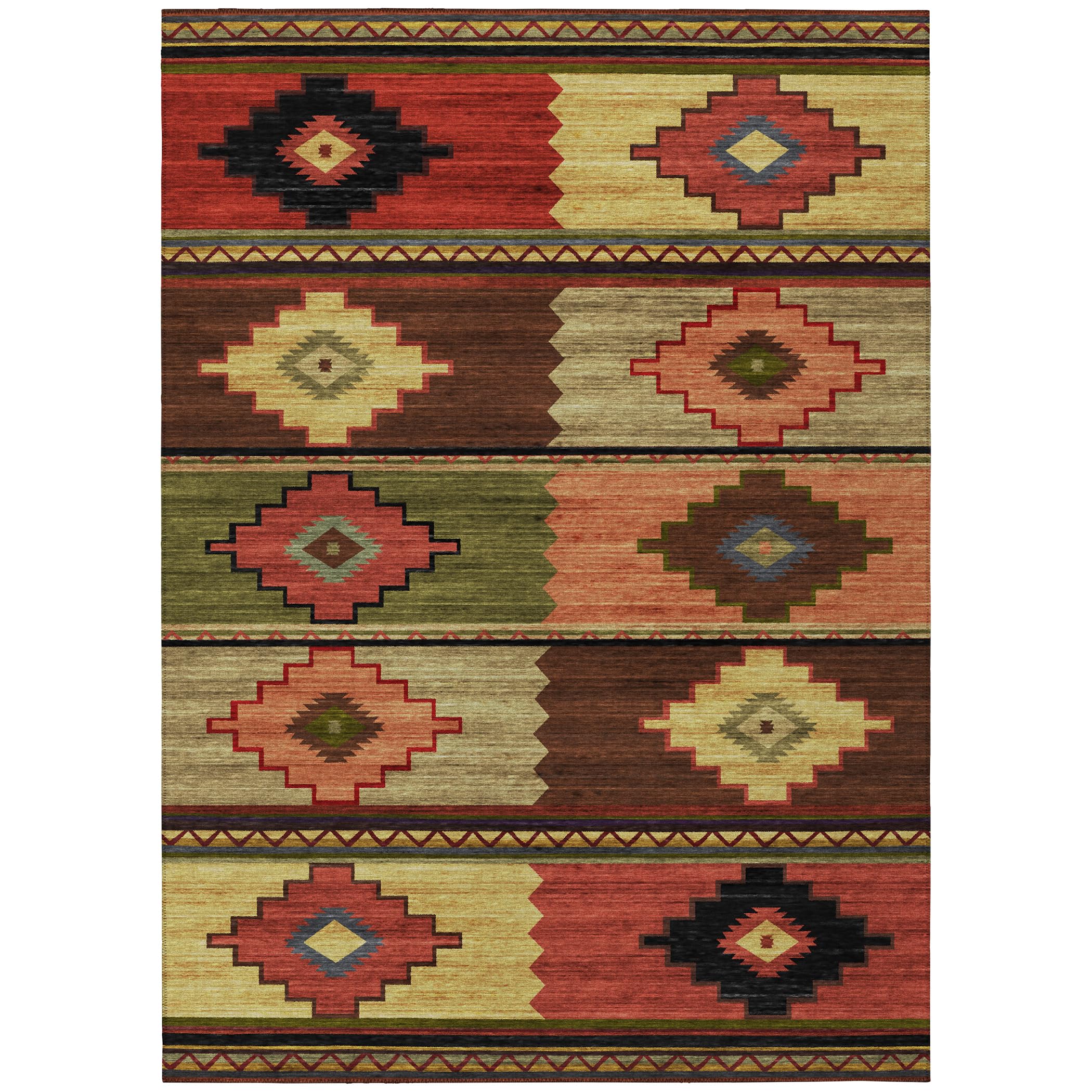 Addison Rugs Sonora Aso31 Brown 8' X 10' Indoor Outdoor Area Rug, Easy Clean, Machine Washable, Non Shedding, Bedroom, Living Room, Dining Room, Kitchen, Patio Rug
