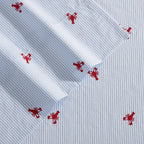 Nautica - Full Sheets, Cotton Percale Bedding Set, Casual Home Decor (Lobster Walk Red, Full)
