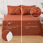 Bedsure Full Size Comforter Sets - Bedding Sets Full 7 Pieces, Bed In A Bag Burnt Orange Bed Sets With Comforter, Sheets, Pillow