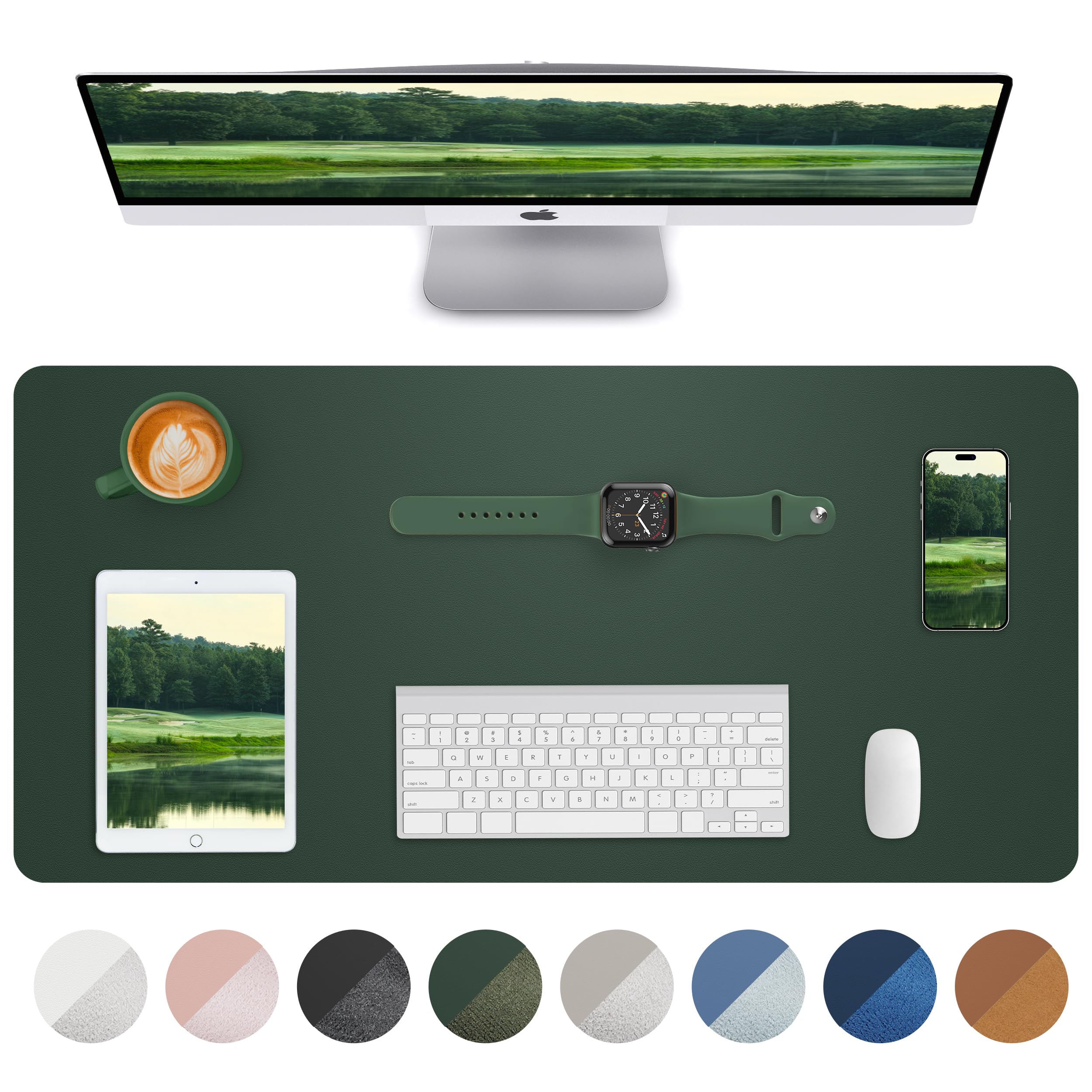 Non-Slip Desk Pad,Mouse Pad,Waterproof Pu Leather Desk Protector,Ultra Thin Large Desk Blotter,Waterproof Keyboard Mat For Offic