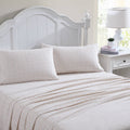 Laura Ashley Home - Queen Sheets, Cotton Flannel Bedding Set, Brushed For Extra Softness & Comfort (Evie Pink, Queen)