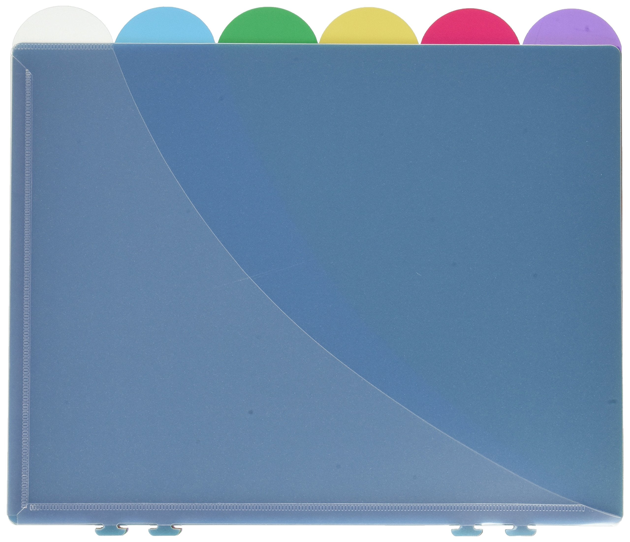 Ampad Notebook Organizer, Assorted Colors, 11.12 X 5.62, Poly, With Scallop Tabs, 6 Per Pack (15720)