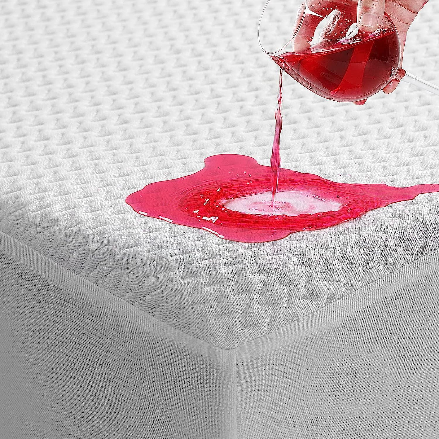 Tastelife Queen Mattress Protector 100% Waterproof, Cooling Mattress Cover With Deep Pocket, Ultra-Soft And Breathable 3D Air Fa