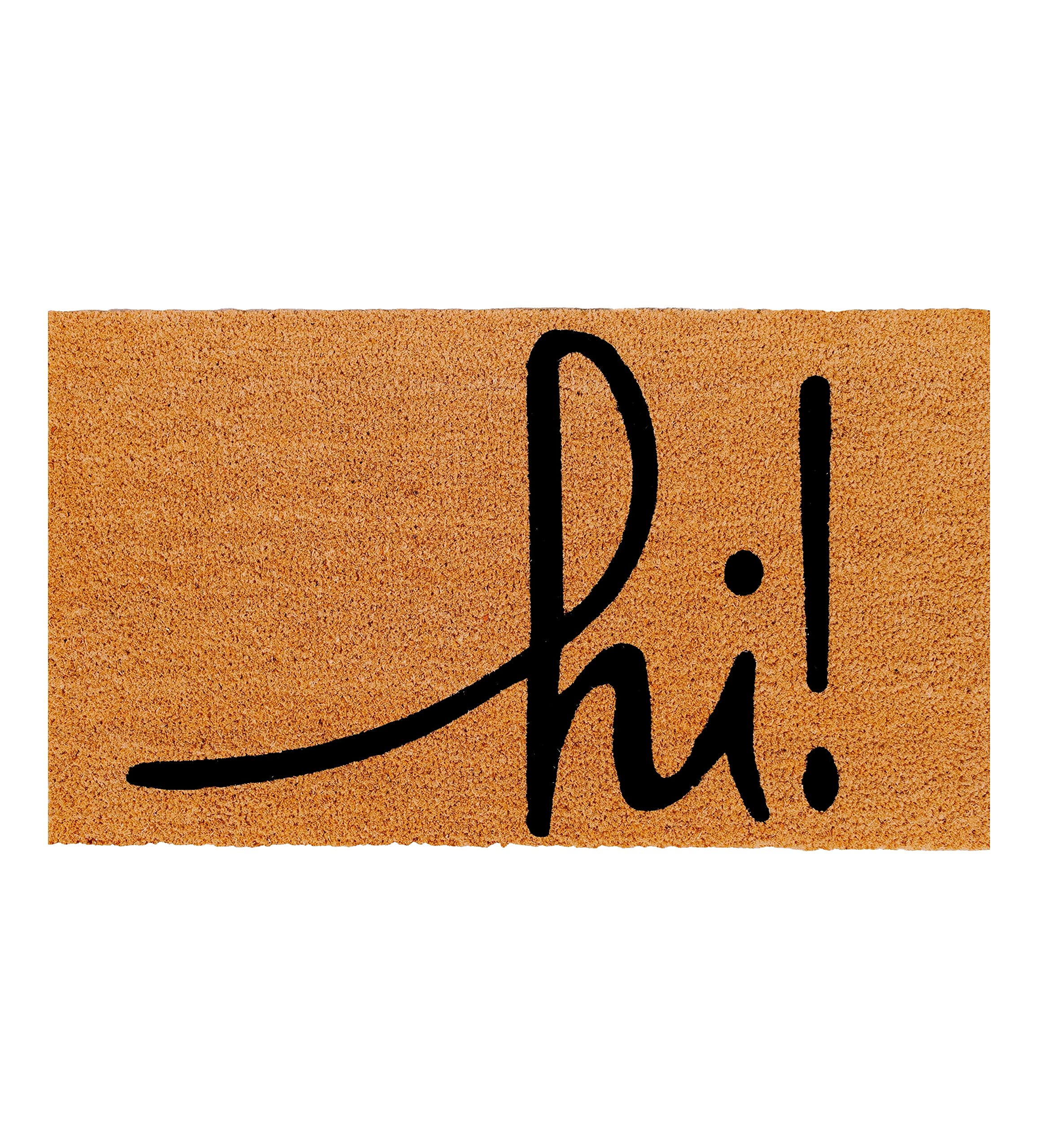 Theodore Magnus Natural Coir Doormat With Non-Slip Backing - 17 X 30 - Outdoor/Indoor - Welcome Mats - Natural - Hi! - Coir-1730