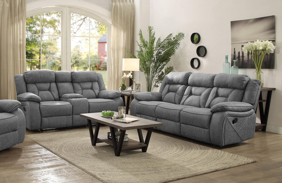 Coaster Higgins 2-Piece Motion Sofa Set, Grey