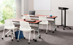 Safco Products 8912BL Mobile Lectern with Stoarge, Ideal for Office and Classroom Presentations, 4 Locking Wheels, Black