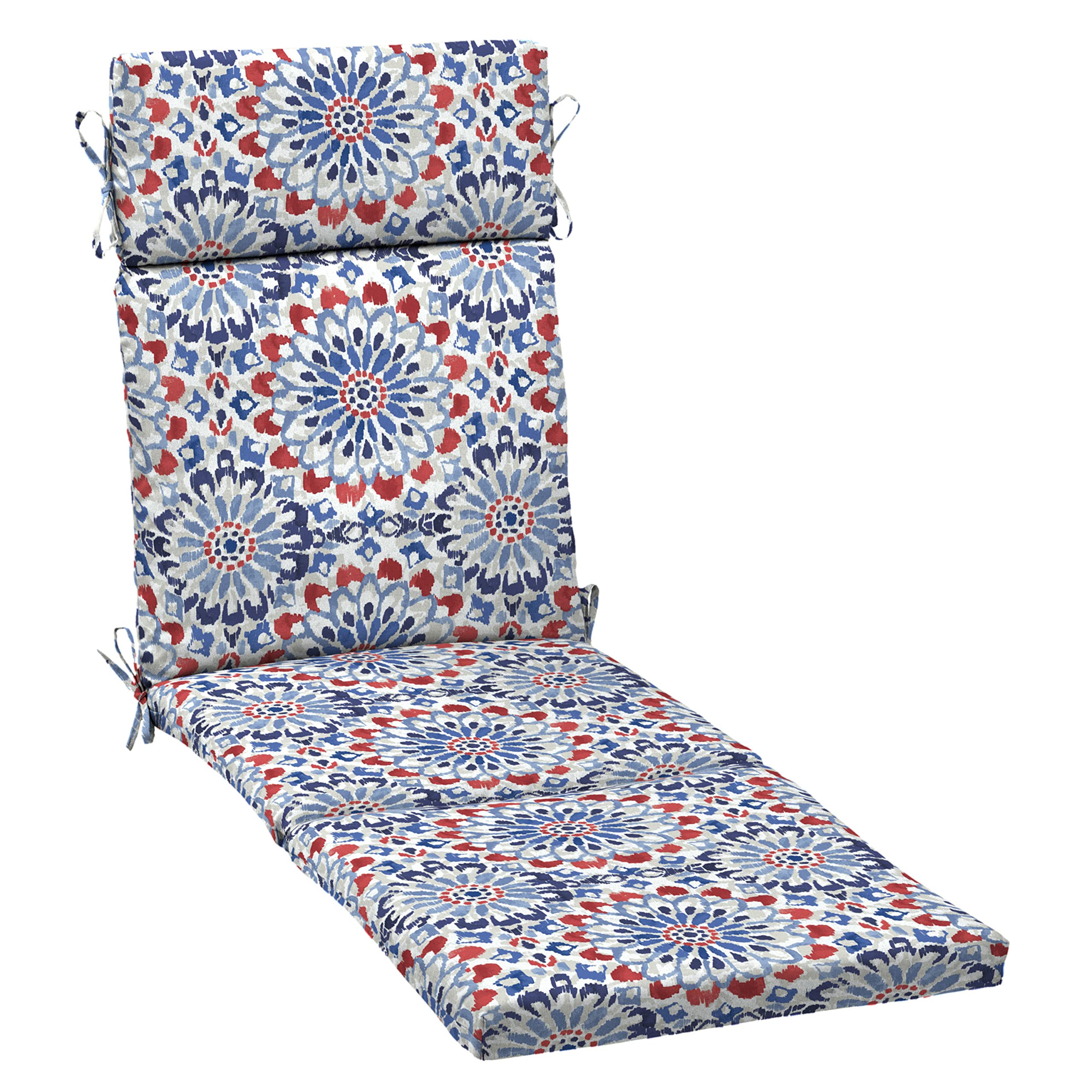 Arden Selections Outdoor Chaise Cushion, 21 X 72, Water Repellent, Fade Resistant 21 X 72, Clark Blue