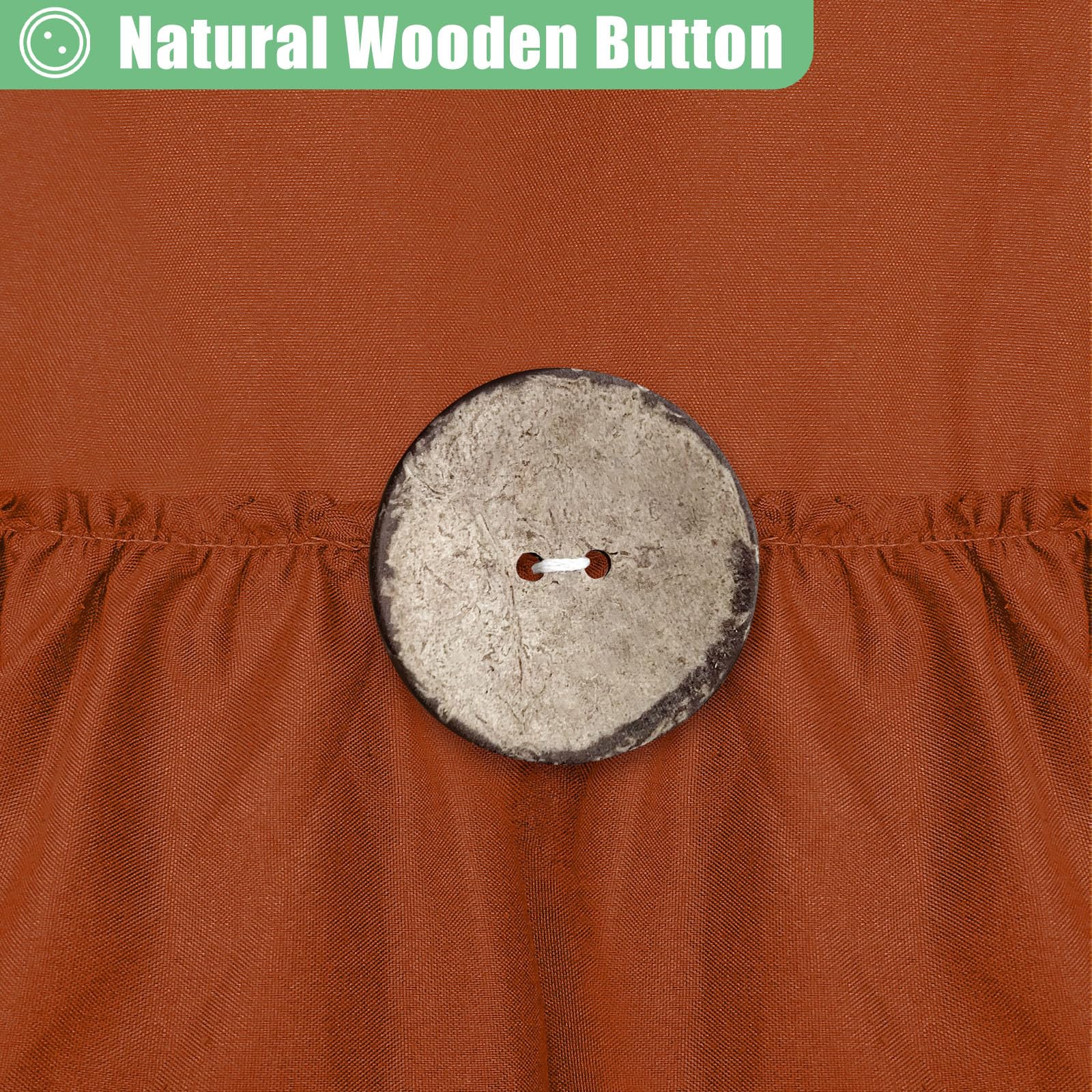 Seasonwood Orange Shower Curtain Burnt Orange Shower Curtain With Nature Buttons Ruffle Shower Curtains Farmhouse Shower Curtain