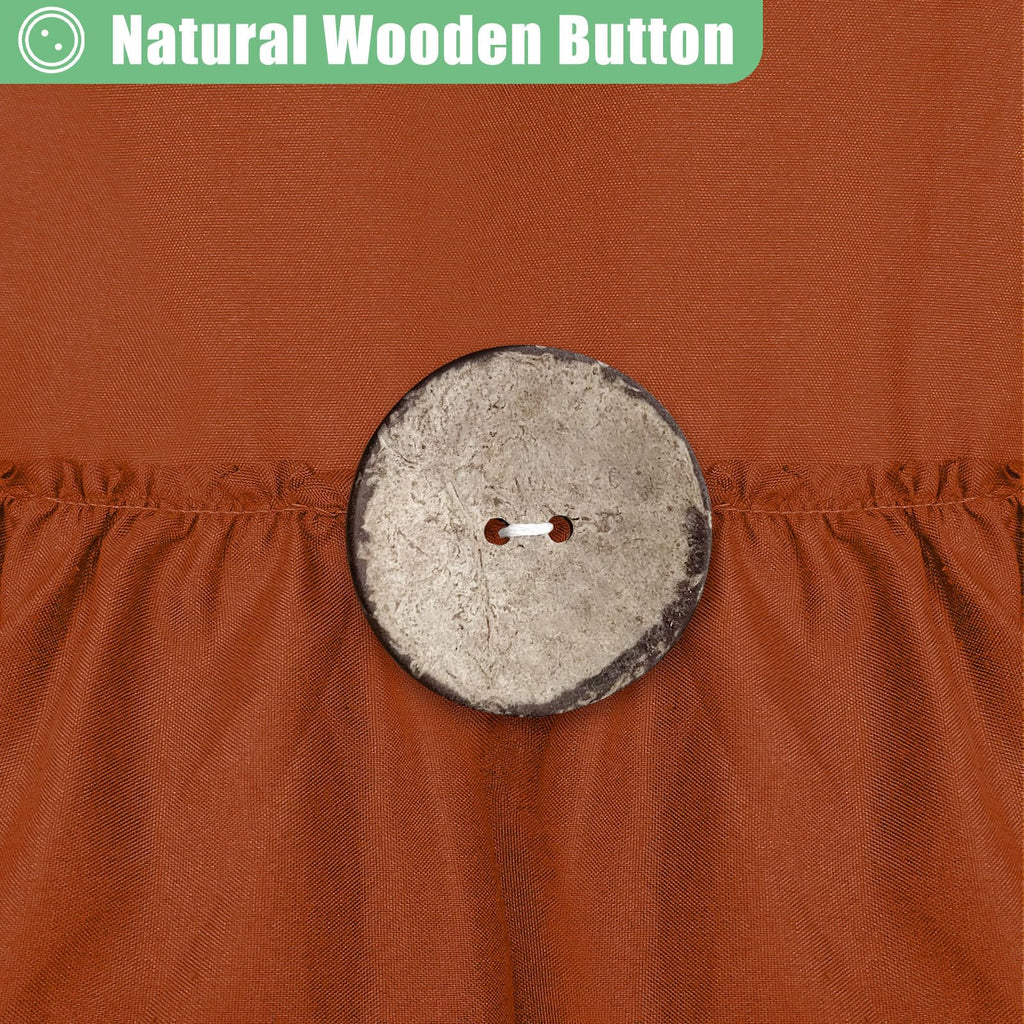 Seasonwood Orange Shower Curtain Burnt Orange Shower Curtain With Nature Buttons Ruffle Shower Curtains Farmhouse Shower Curtain