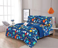 Sapphire Home 8 Piece Space Themed Queen Bedding Set For Boys, Bed In A Bag, Kids Comforter Set With Bed Sheets, Pillow Case, To