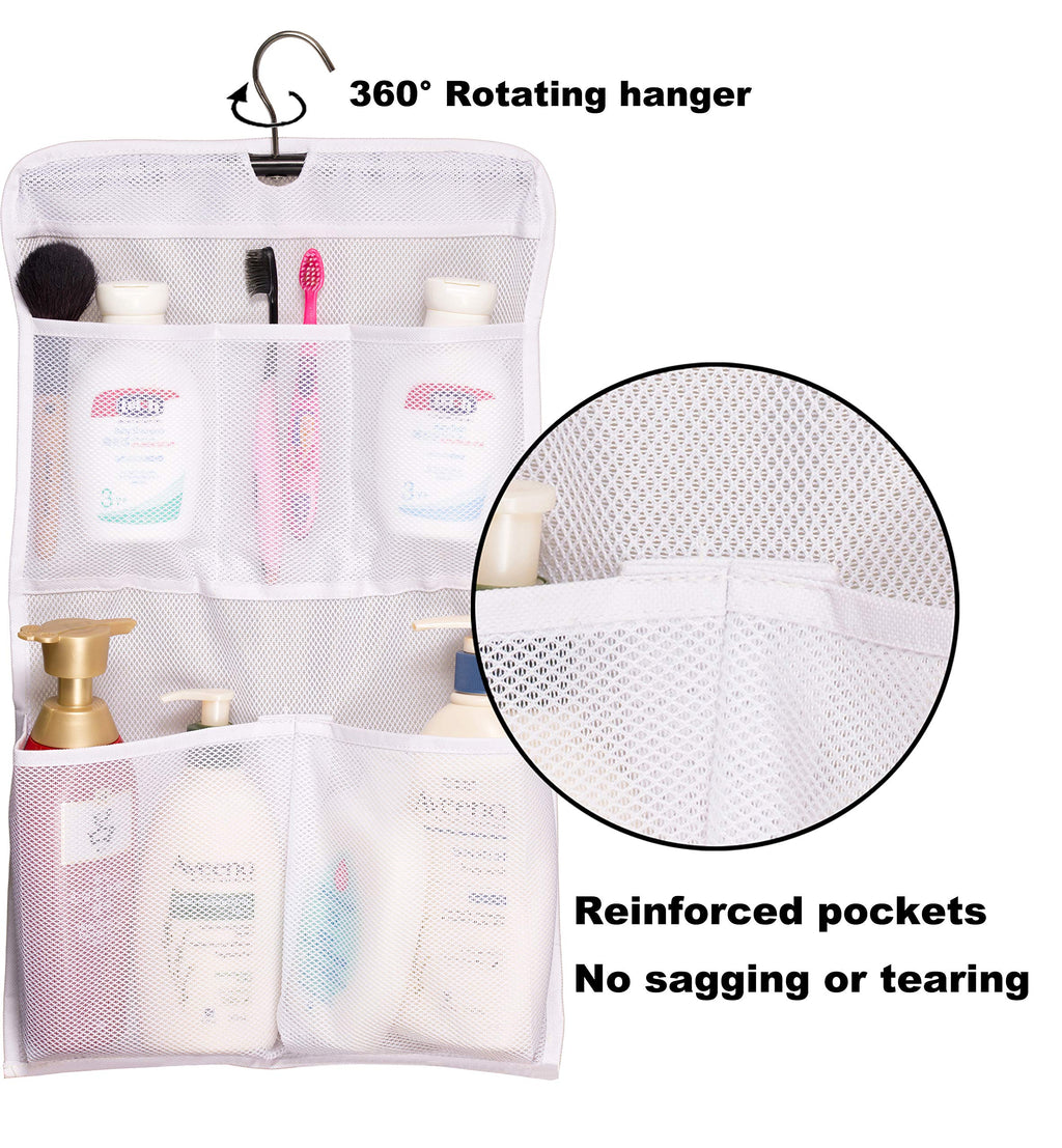 Misslo Shower Caddy Organizer 5 Pockets Roll Up Hanging Bathroom Accessories Storage For Camper, Rv, Gym, Cruise, Cabin, College