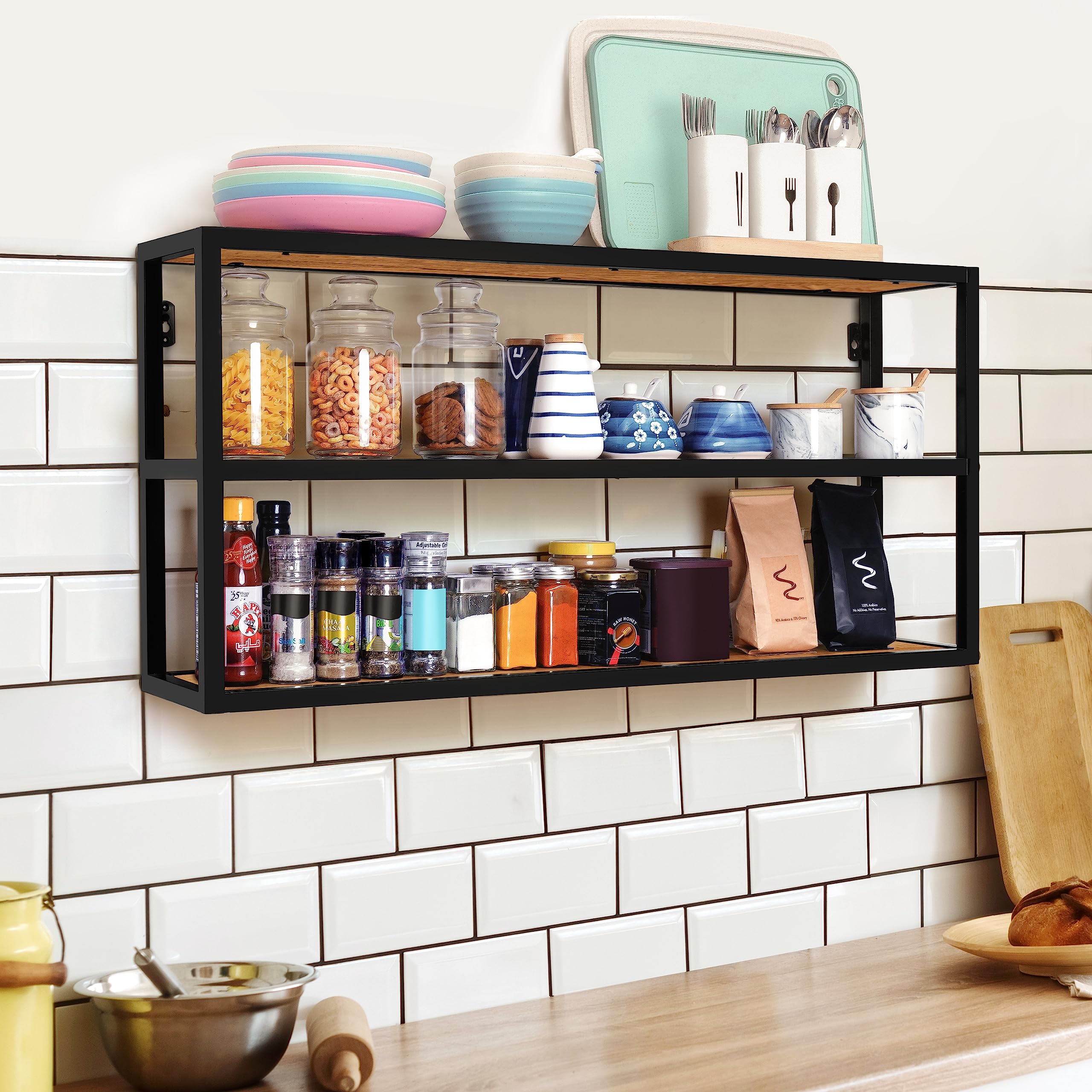 About Space Large Kitchen Rack For Kitchen Accessories  3 Tier Wall Shelf For Living Room  Table Top Rack For Storage And Orga
