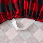 Flannel Sheets Warm And Cozy Deep Pocket Breathable All Season Bedding Set With Fitted, Flat And Pillowcases, Twin, Buffalo Check Plaid Burgundy