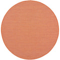 Nourison Positano Indoor/Outdoor Terracotta 6' X Round Area Rug, Easy Cleaning, Non Shedding, Bed Room, Living Room, Dining Room