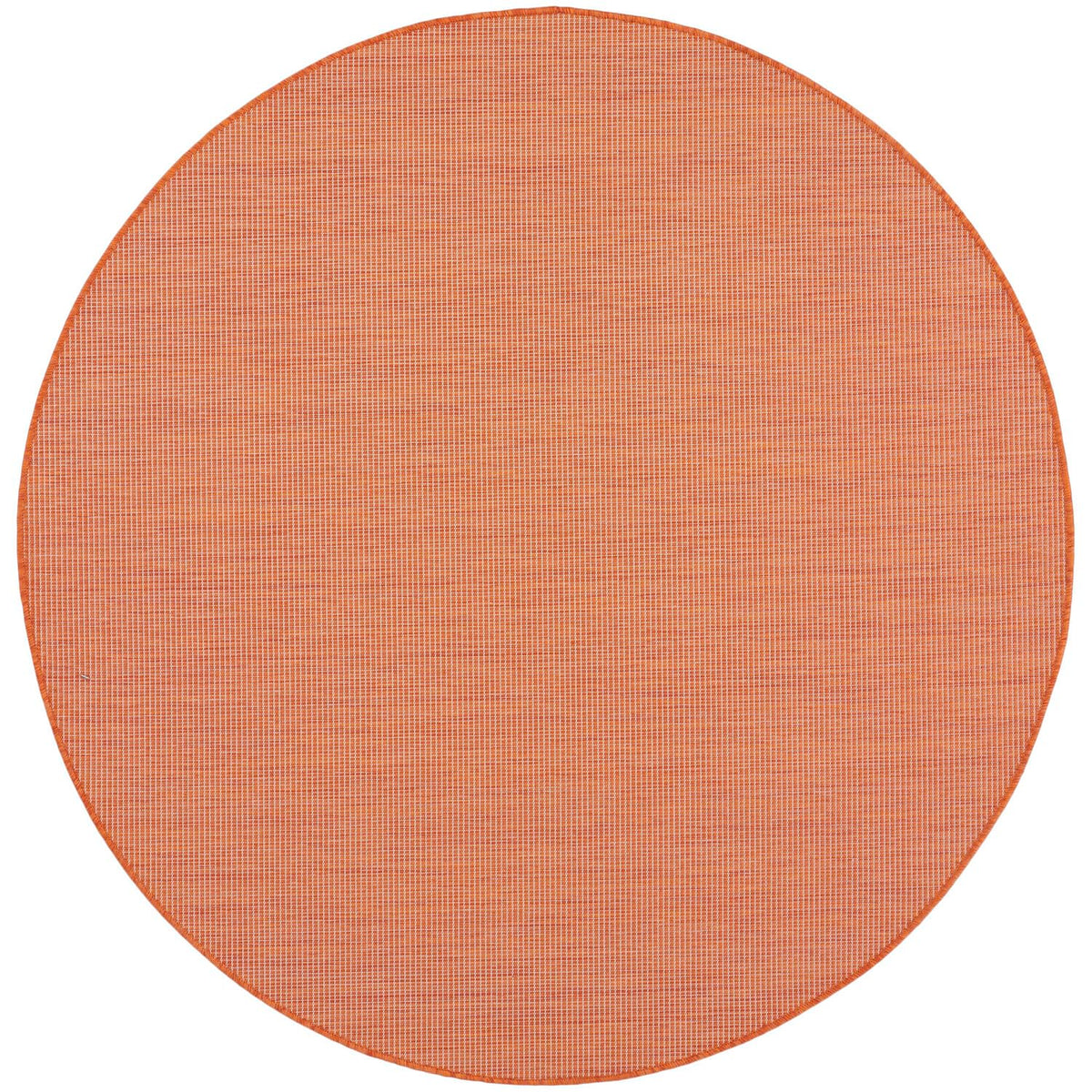 Nourison Positano Indoor/Outdoor Terracotta 6' X Round Area Rug, Easy Cleaning, Non Shedding, Bed Room, Living Room, Dining Room