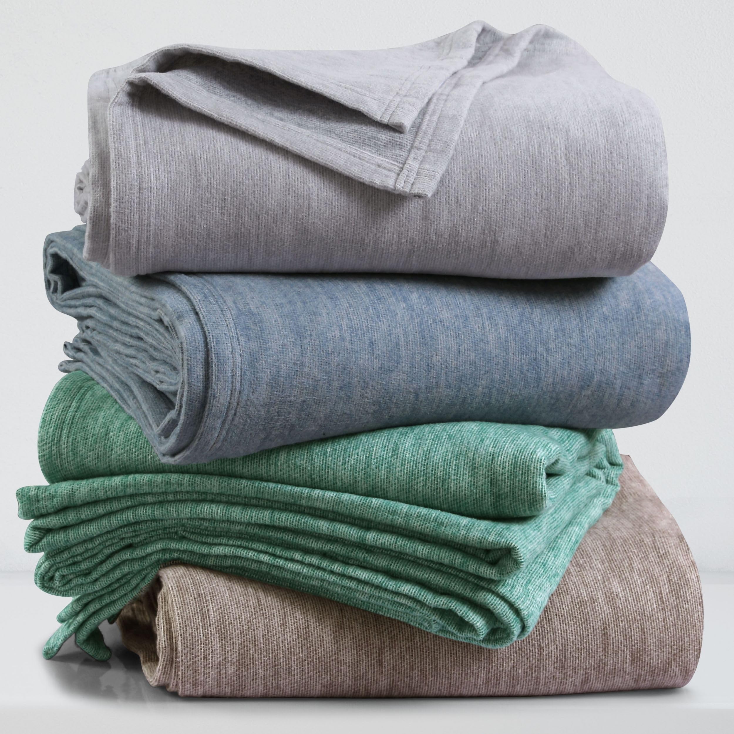Tribeca Living Yarn Dyed Cotton Silk Blanket King Size, Incredibly Soft And Breathable Oversized Blanket For All Season, Fade Re