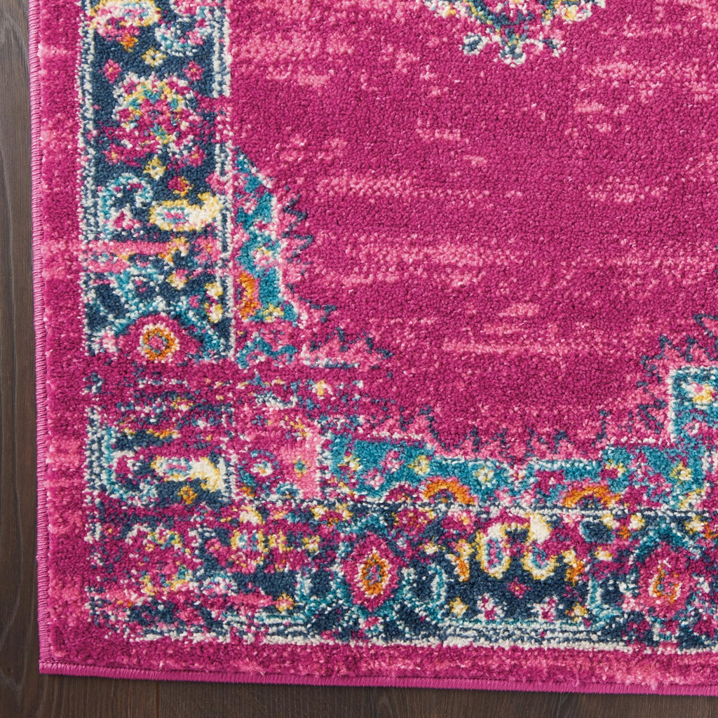 Nourison Passion Fuchsia 1'10'' X 6' Area -Rug, Boho, Traditional, Easy -Cleaning, Non Shedding, Bed Room, Living Room, Hallway,