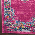 Nourison Passion Fuchsia 1'10'' X 6' Area -Rug, Boho, Traditional, Easy -Cleaning, Non Shedding, Bed Room, Living Room, Hallway,