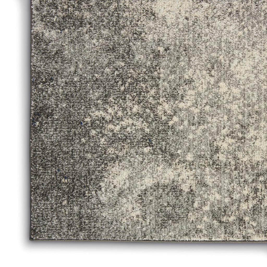 Nourison Passion Charcoal/Ivory 1'10'' X 2'10'' Area--Rug, Modern, Abstract, Easy--Cleaning, Non Shedding, Bed Room, Living Room