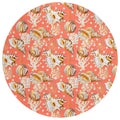 Addison Rugs Surfside Asr36 Peach 8' X 8' Indoor Outdoor Round Rug, Easy Clean, Machine Washable, Non Shedding, Bedroom, Living Room, Dining Room, Kitchen, Patio Rug