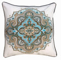Miyanbazaz Textiles 100% Cotton Duck High Quilty Envelope Cushion Cover With Piping 18 X 18