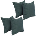 Blazing Needles Square Polyester Jacquard Throw Pillows, 17", Hazeltsb Bluegr 4 Count