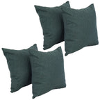 Blazing Needles Square Polyester Jacquard Throw Pillows, 17", Hazeltsb Bluegr 4 Count