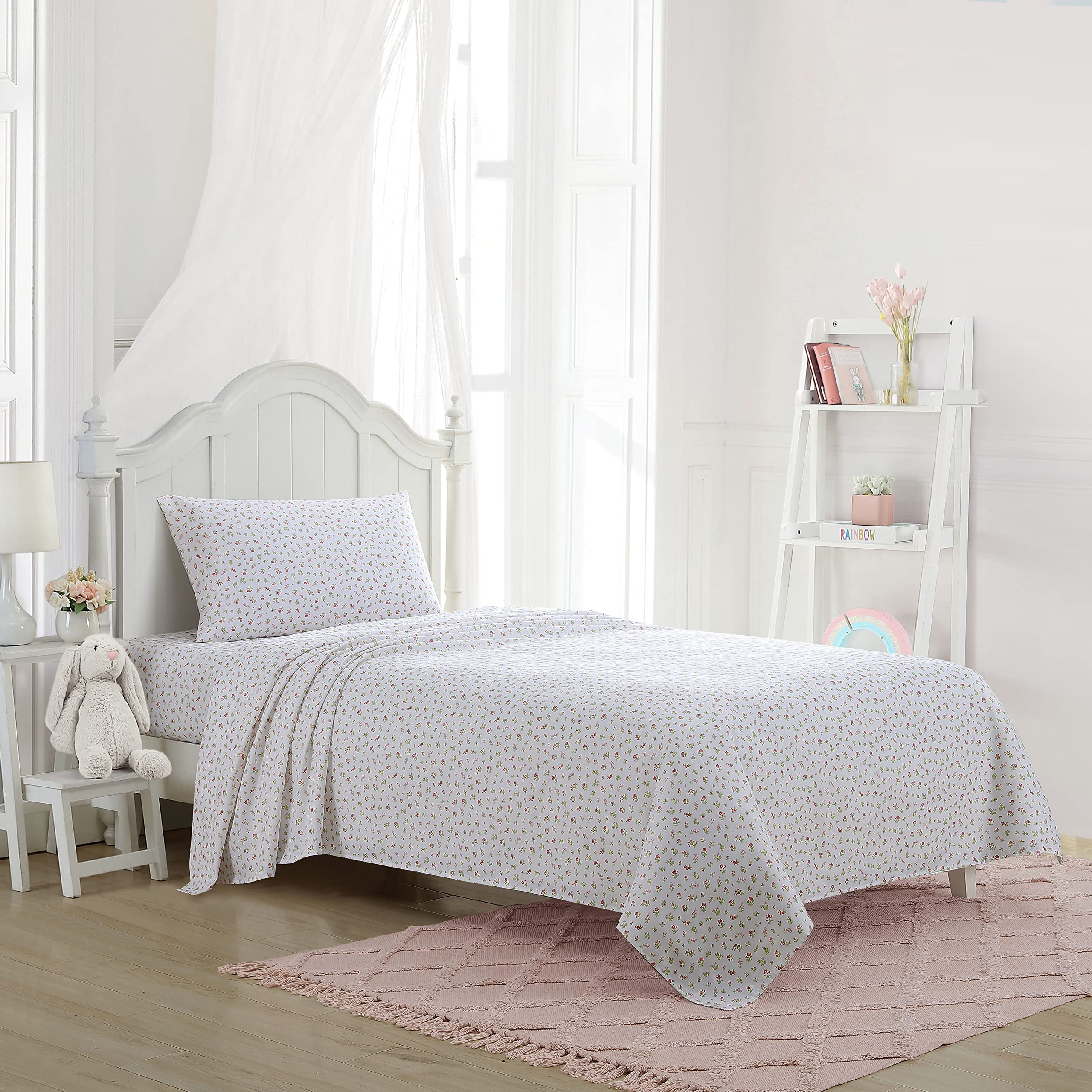 Laura Ashley Kids - Queen Sheets, Soft Wrinkle-Resistant Toddler Bedding Set, Fun & Whimsical Bedroom Decor, Ideal Girl Room Ess