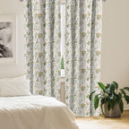Ambesonne Floral Curtains, Vintage Garden Plants Herbs Flowers Botanical Classic Design Art, Window Treatments 2 Panel Set For L