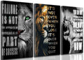 3 Pieces Office Inspirational Canvas Wall Art Modern Motivational Quotes Black And White Lion Pictures Wall Decor Inspiring Post