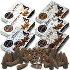 Gourmet - Backflow Incense Cones for Waterfall - Scented Inscents-Cones - Cinnamon, Vanilla, Coffee, Chocolate, Clove, Ginger - 