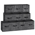 SONGMICS Storage Cubes, 11-Inch Non-Woven Fabric Bins with Double Handles, Set of 10, Closet Organizers for Shelves, Foldable, f