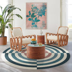 Ruggable X Jonathan Adler Round Rug - Perfect Modern Non-Slip & Washable Rug, Ideal For Living Room, Bedroom, Kitchen - Aestheti