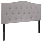 Flash Furniture Cambridge Tufted Upholstered Full Size Headboard In Light Gray Fabric