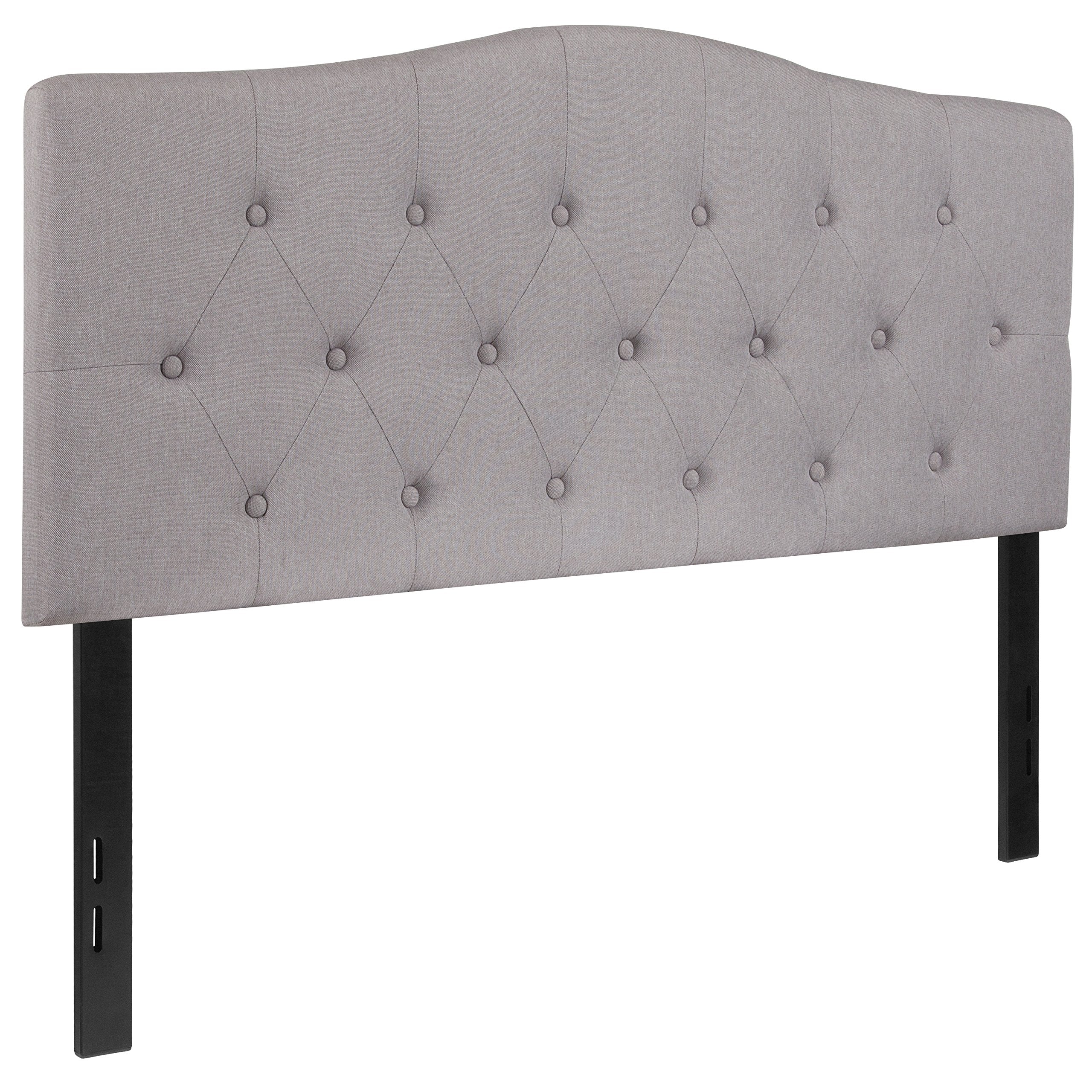 Flash Furniture Cambridge Tufted Upholstered Full Size Headboard In Light Gray Fabric