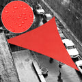 Shademart 6' X 9' X 10.8' Red Waterproof Shade Sail Beige Sun Shade Sail Triangle Custom Size Water Resistant Canopy Awning Shel