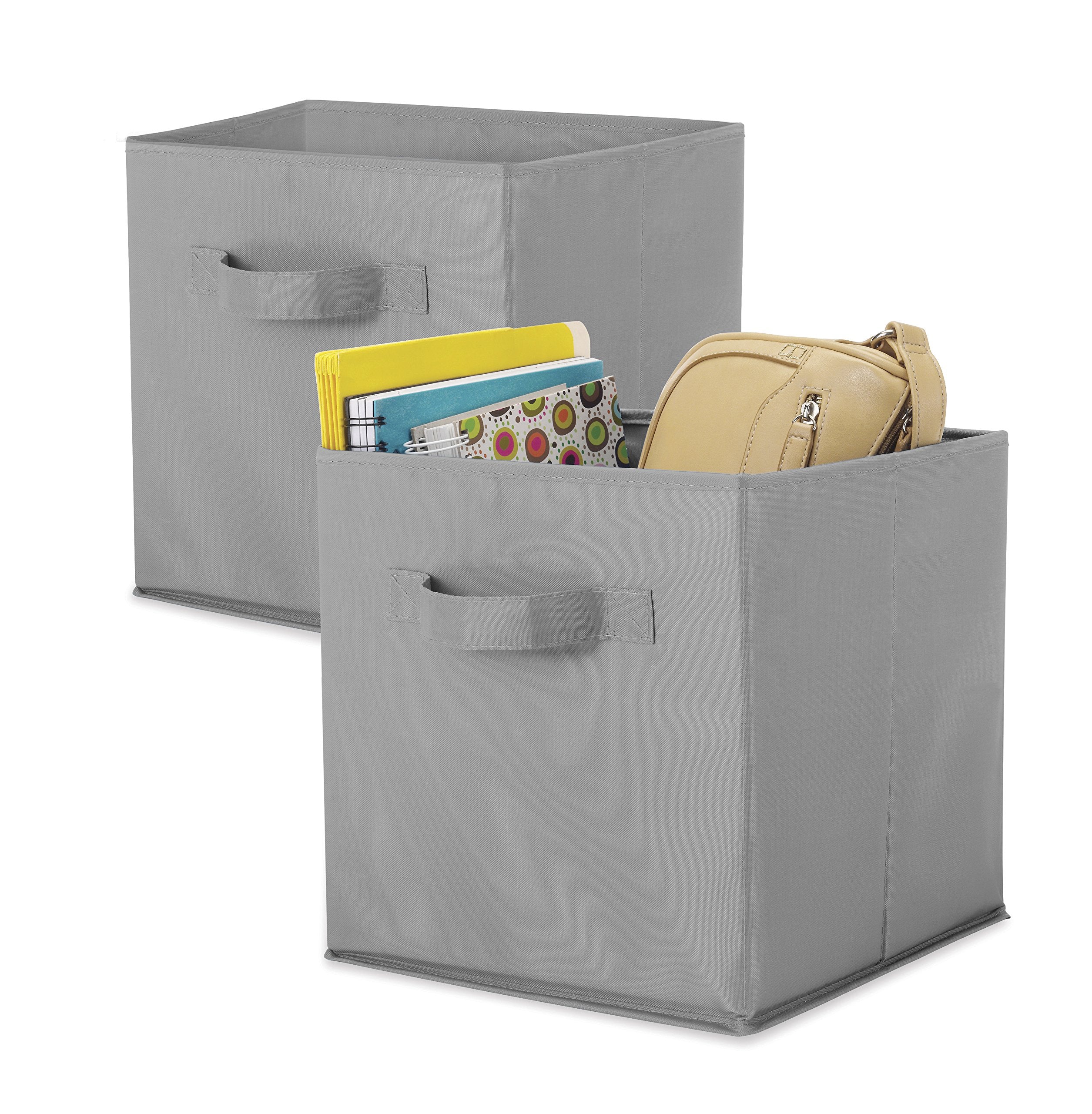 Whitmor, Gray, Collapsible Cubes, 10 L x 10 W x 10 H, Set of 2