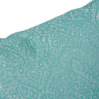 Blazing Needles Square Polyester Jacquard Throw Pillow, 17", Mabul Seaglass