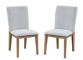 LILOLA LIVING Delphine Set of 2 Gray Linen Fabric Dining Chair