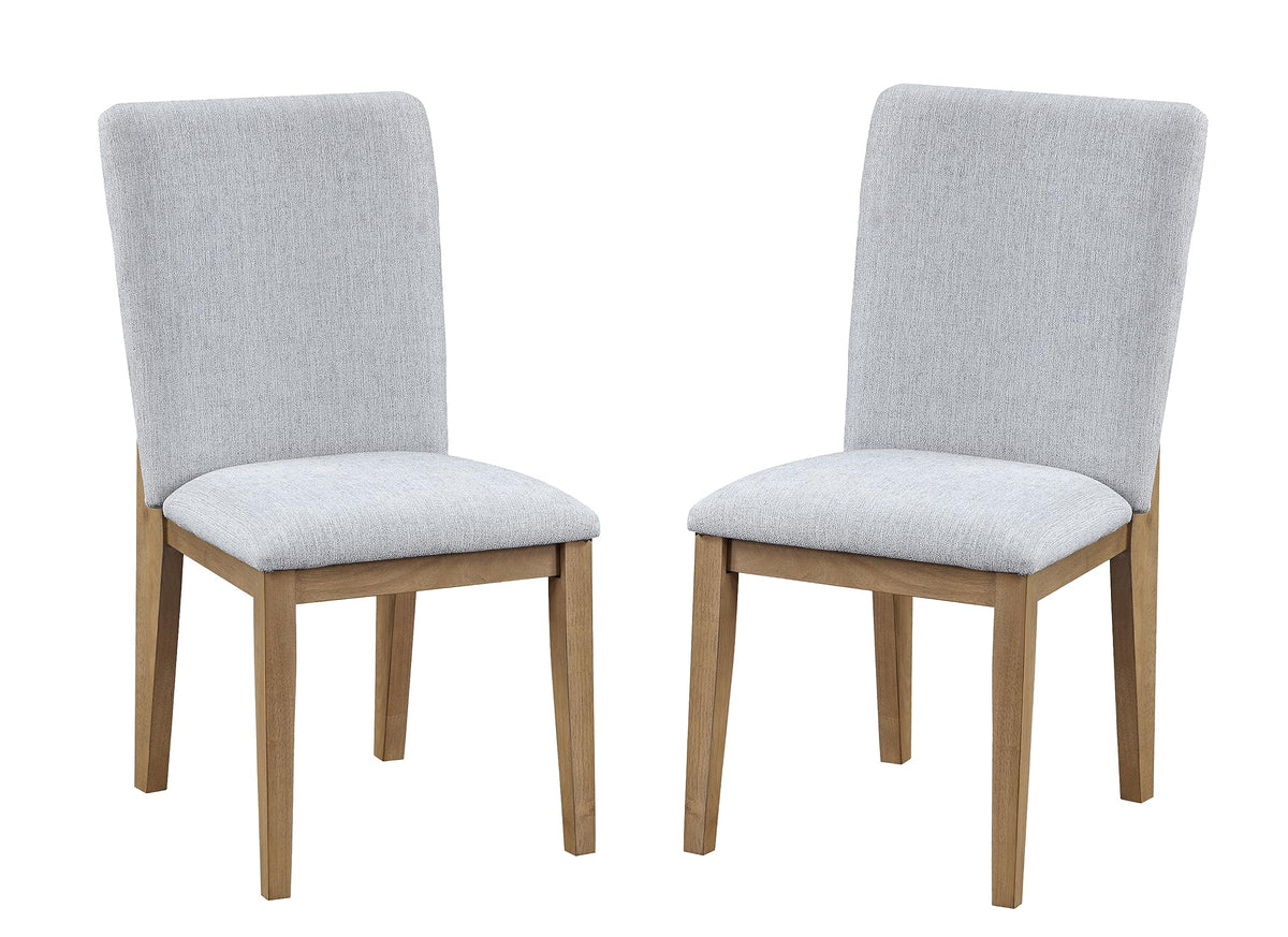 LILOLA LIVING Delphine Set of 2 Gray Linen Fabric Dining Chair