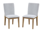 LILOLA LIVING Delphine Set of 2 Gray Linen Fabric Dining Chair