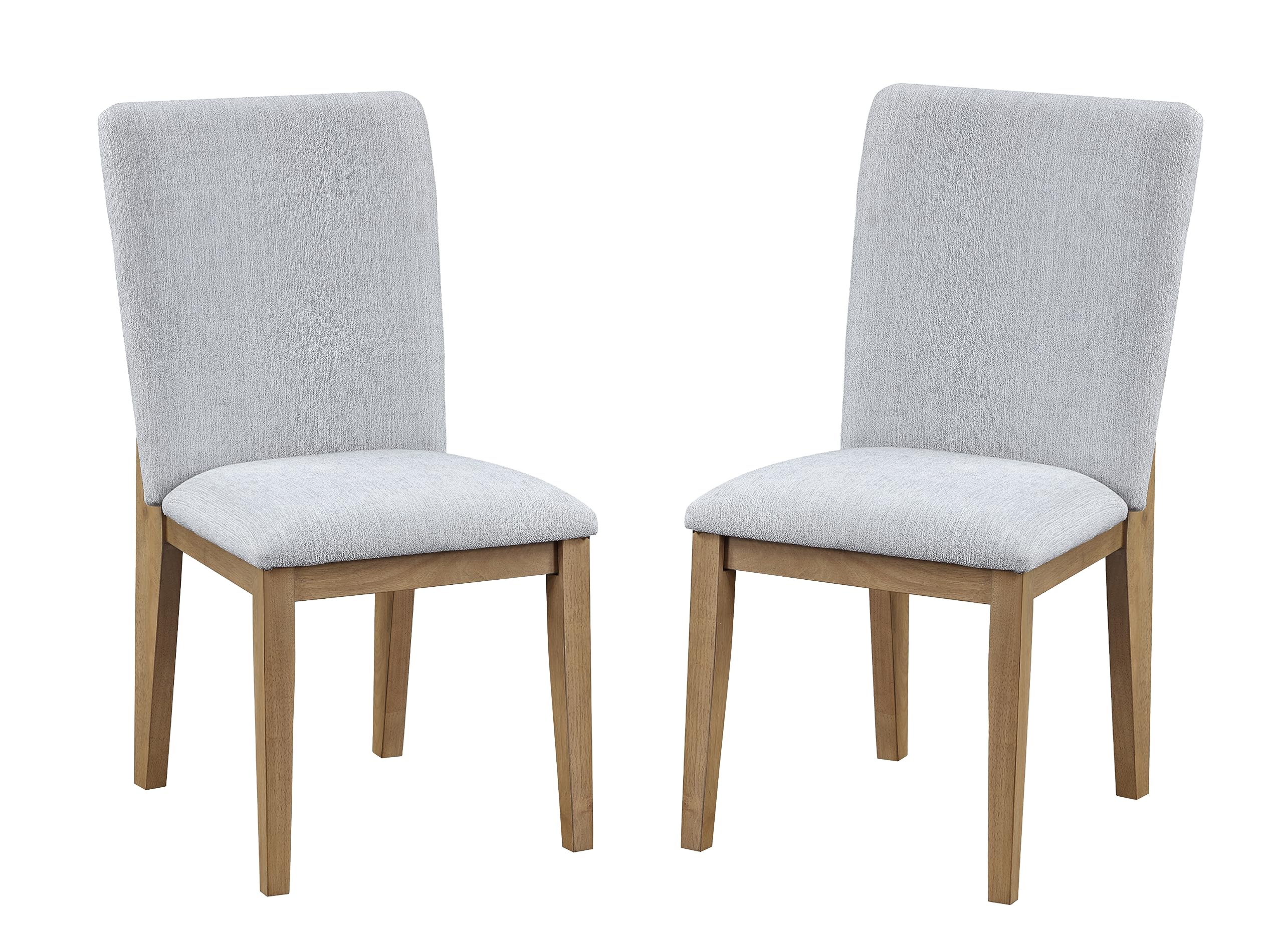 LILOLA LIVING Delphine Set of 2 Gray Linen Fabric Dining Chair