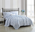 Laura Ashley Home - Queen Quilt Set, Reversible Floral Cotton Bedding With Matching Shams, Home Decor For All Seasons (Walled Ga