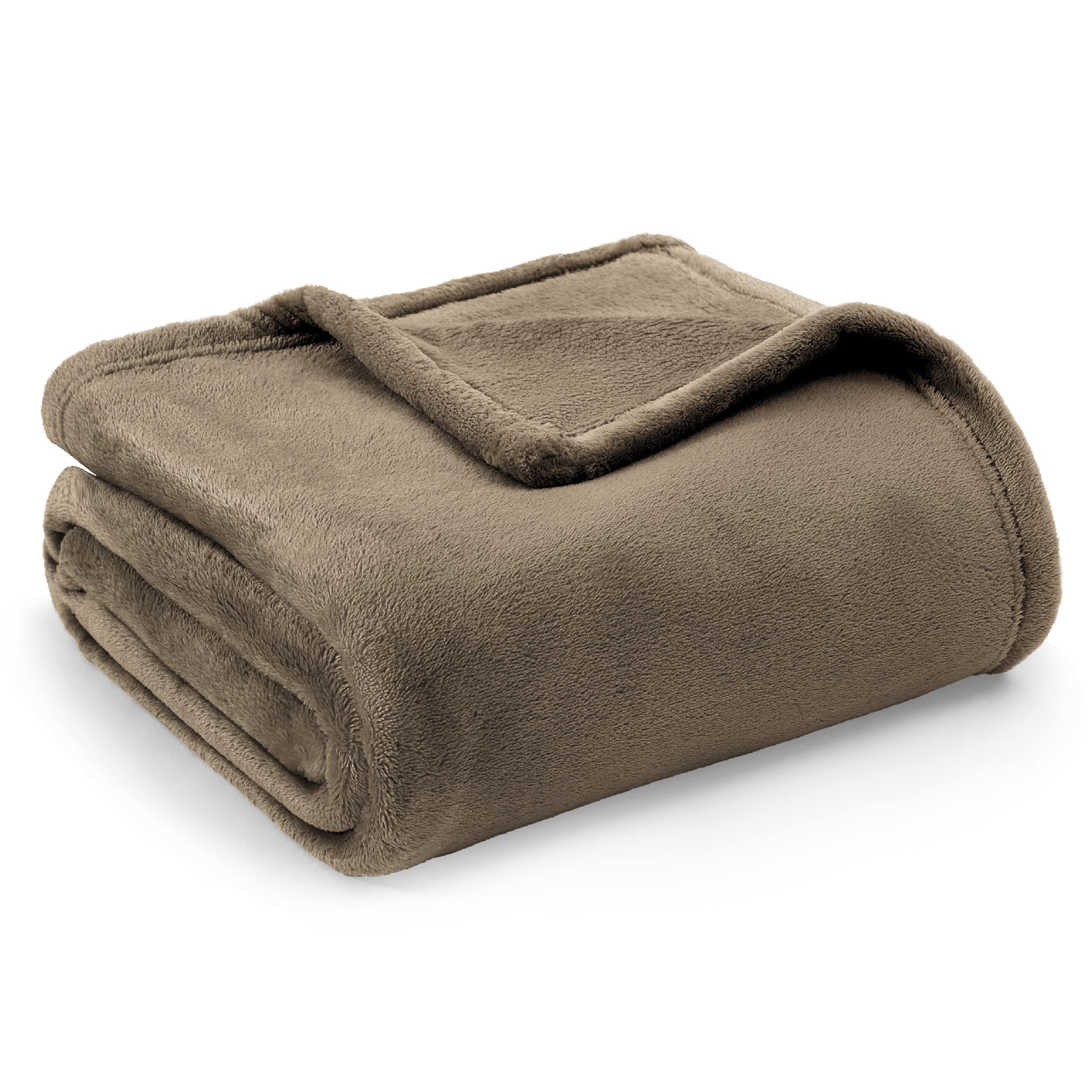 Bedsure Fleece Blanket Throw Blanket Camel - 300Gsm Throw Blankets For Couch, Sofa, Bed, Soft Lightweight Plush Cozy Blankets An