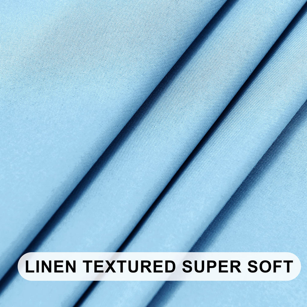 Dwcn Sky Blue Valance Curtains, Kitchen Valance Solid Short Topper, Room Darkening Bathroom Valance, 1 Panel, 60 X 18 Inch