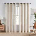 Sxzjtex Gold Aztec Light Filtering Curtains For Living Room 2 Panels, Boho Tribal Geometric Print Window Curtains For Bedroom, G