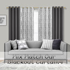 Mrs.Naturall Dark Grey Curtains 52X108 Inch Length For Living Room 2 Panels Set Blackout Drapes For Bedroom 108 Inches Long