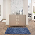 Nourison Essentials Indoor/Outdoor Navy Blue 3' X 5' Area Rug, Easy -Cleaning, Non Shedding, Bed Room, Living Room, Dining Room, Backyard, Deck, Patio (3X5)